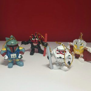 4 Star Wars Mpire M&M 2" Ornaments Lot Hanging or Standing